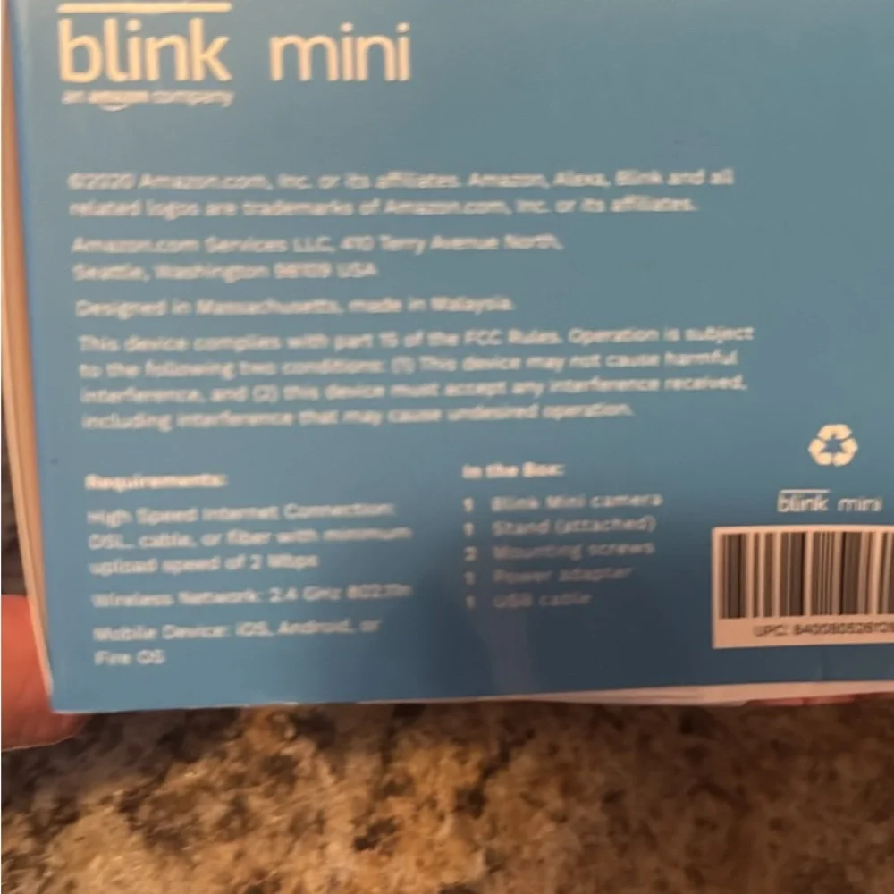 Blink Mini Indoor Plug-In HD Smart Security Camera - White